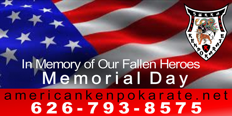 Memorial Day Weekend Closures - American Kenpo Karate